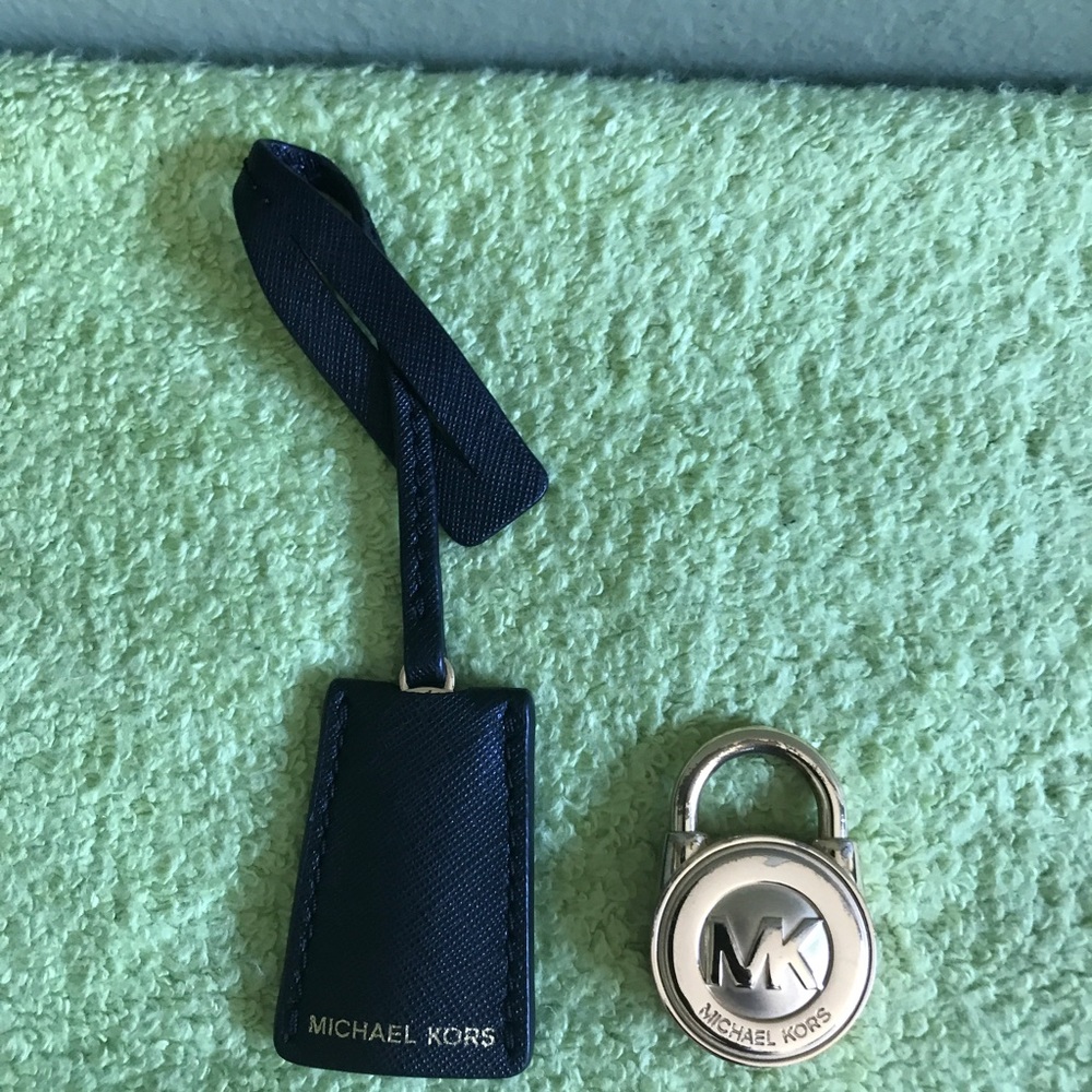 Michael Kors Lock Key Leather Strap Key Fob